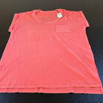 Aerie  Pocket T-Shirt Relaxed Fit Short Sleeve
Oversized Top Coral Small NWT Photo 0