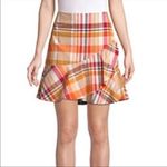 Trina Turk  NWT Madras Plaid Ruffle Wrap Mini Skirt Womens 10 Preppy Academia Photo 4