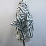 A New Day  Striped Ruffle Flutter Sleeve Crop Top L Photo 3