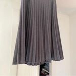 Hugo Buscati  Collection Vintage 90s Wool Pleated Midi Skirt Grey Size 8 Photo 6