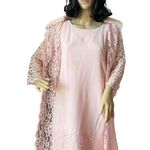 American Vintage 50-60's Vintage Pink dress with matching Lace coat Ladies dress size medium Photo 3
