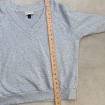 Universal Threads Universal Thread Heather Gray V Neck Long Sleeve Cozy Oversized Sweatshirt Small Photo 7