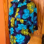 Vintage 90s bright floral top Blue Size L Photo 6