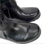 BCBGMAXAZRIA Women's Black Willis Lace Up Rubber Boots Leather Straps Size 6 Photo 8