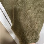 Lovestitch  Olive Green Mohair Blend Top Sheer Size Large Photo 4