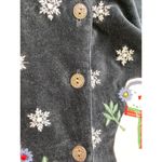 VTG NWT Snowman Winter Theme Black Velvet Vest Sz L Paul Harris Design Deadstock Size L Photo 5