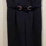 Ivanka Trump Sleeveless Navy Blue Zip Back Jumpsuit Photo 0