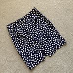 J.Crew The Pencil Skirt Navy Blue Polka Dot Size 6 100% Cotton Thick Like New Photo 4