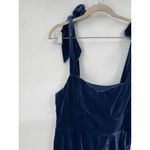 Cider Velour Witchy Celestial Midi Dress Women 0XL Blue Tie Shoulder Whimsigoth Photo 7