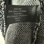 Lane Bryant Cardigan Women 22 Black Shimmer Geometric Print Yarn Mix Open Front Photo 4