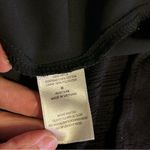 Ava James  Black Midi Dress Size Medium | Short Puff Sleeve Eyelet Detail Photo 5