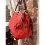 J.Crew Biennial Travel Red Leather Satchel Photo 3