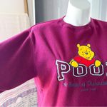 Disney Pooh Burgundy Fleece Crewneck Pullover Sweatshirt Unisex Size Medium Photo 1