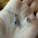Natural Tanzanite Sterling Silver Necklace Photo 6