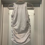 Athleta  Ruched Side Rib Knit Tank Top White Size L Photo 3