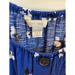 Cato 's Blue Floral Peasant Button Down Top, 22/24W Photo 4