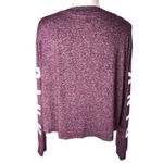 Victoria’s Secret PINK Marbled Cropped Pullover Long Sleeve Top Red Photo 3