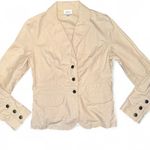 Loft Ann Taylor Women’s Size 8 Khaki Cotton Blazer Jacket 3-Button Career Photo 0
