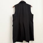 Joie  Black Long Line Double Breast Casual Vest Size L Photo 6