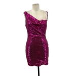Hello Molly  Citadel Skies Sequin Mini Dress Fuchsia Purple‎ Pink Size US 6 Photo 2