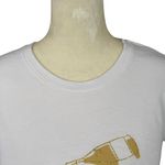 J.Crew  The Collector Tee white short sleeve crewneck stretchy "Cheers" t-shirt Photo 4