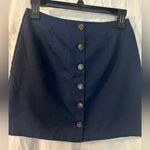 Forever 21 Navy Blue Button Down Mini Skirt size small Photo 1