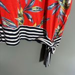 Venus Lascana for Red Tropical Print Casual Vacation Top - 1X - Womens Plus Size Photo 2