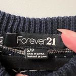 Forever 21 Navy and White Patterned Women's holiday Sweater Photo 1