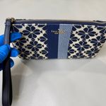 Kate Spade Spade Flower Jacquard Stripe Pouch Wristlet Blue Multi Photo 2