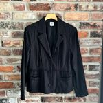 CAbi  5293 Black Flamenco Eyelet Ruffle Blazer, 12 Photo 1