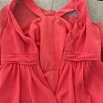 David's Bridal DAVID’S BRIDAL short crinkle chiffon bridesmaid dress style F15600 coral size 16 Photo 9
