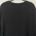 Vince  Knit Long Sleeved Black Crew Neck Top Sweatshirt Blue Side Accents Size XS Photo 7