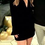 ZARA Black Velvet Blazer Dress Photo 3