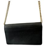 Lauren Ralph Lauren Leather Crossbody Turn Lock Tech Case Gold Mini Black Purse Photo 3