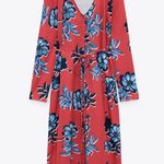 ZARA NWT  Printed Midi Dress Floral Belted Bloggers Fav Photo 4