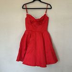House Of CB  size L Tall  Minimoiselle' Holly Red Satin Tulle‎ Mini dress Photo 2
