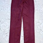 LA FEE VERTE Pseudosuede Brushed Faux Suede Leggings In Burgundy Sz Small💚 Red Photo 0