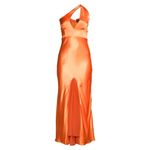 Bardot  Ambroise Asymmetric One Shoulder Dress Women's 12 Orange Maxi Slit NWT Photo 9