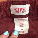 Mossimo Burgundy Corduroy Button Down Skirt Size 00 Photo 2