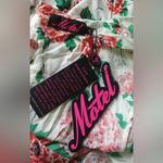 Motel Ivory Floral With Lace Trim Long Bell Sleeve Modcloth Shorts Romper by XL Photo 7