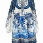 Farm Rio Palm Tree Beach Off-White Mini Dress NWT Photo 9