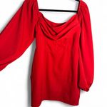 Princess Polly  size 6 red body con dress with a corset and balloon sleeves Photo 0