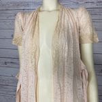 Victorian Edwardian Ruffled short sleeved robe size small Pink Photo 6