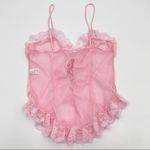 Vintage Teddy Lingerie Pink Ruffles Lace Photo 3