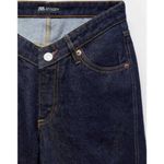 ZARA Dark Blue Jeans with Low Front V Photo 2