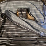 Garnet Hill Garnet Hill Womens Lined Stretch Ruched Waist Swim Skirt Gray Striped Size 02 Photo 4