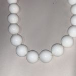Strung Milk Glass Beads on Pink Silk Ribbon Photo 3
