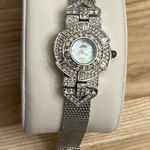 Alto Ladies Watch Crystal Embellishments Pearl Dial Stainless Weave Bracelet Photo 1