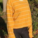 Urban Outfitters Yellow and white Striped crop top, long sleeve crop top, oversized crop top Photo 7