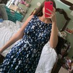 Perceptions Blue Floral Maxi Dress Photo 1